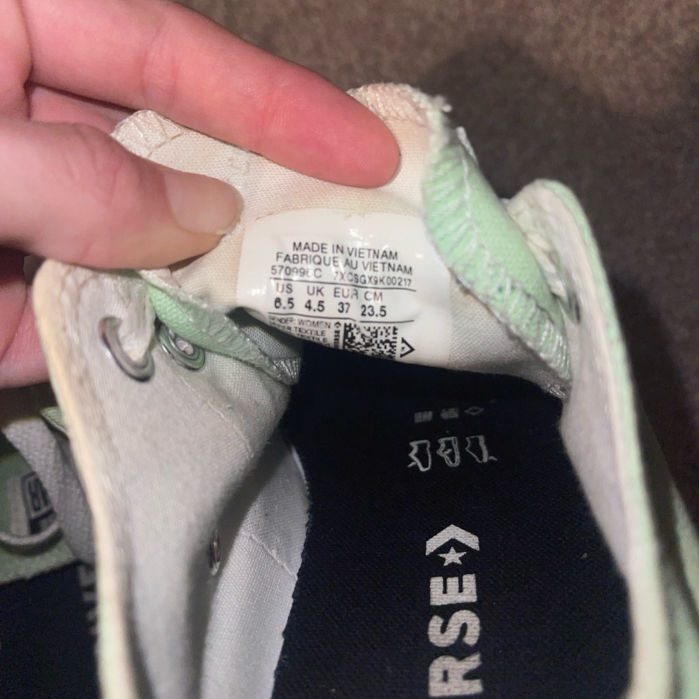 Mint Green Platform Low Top Converse - image 7